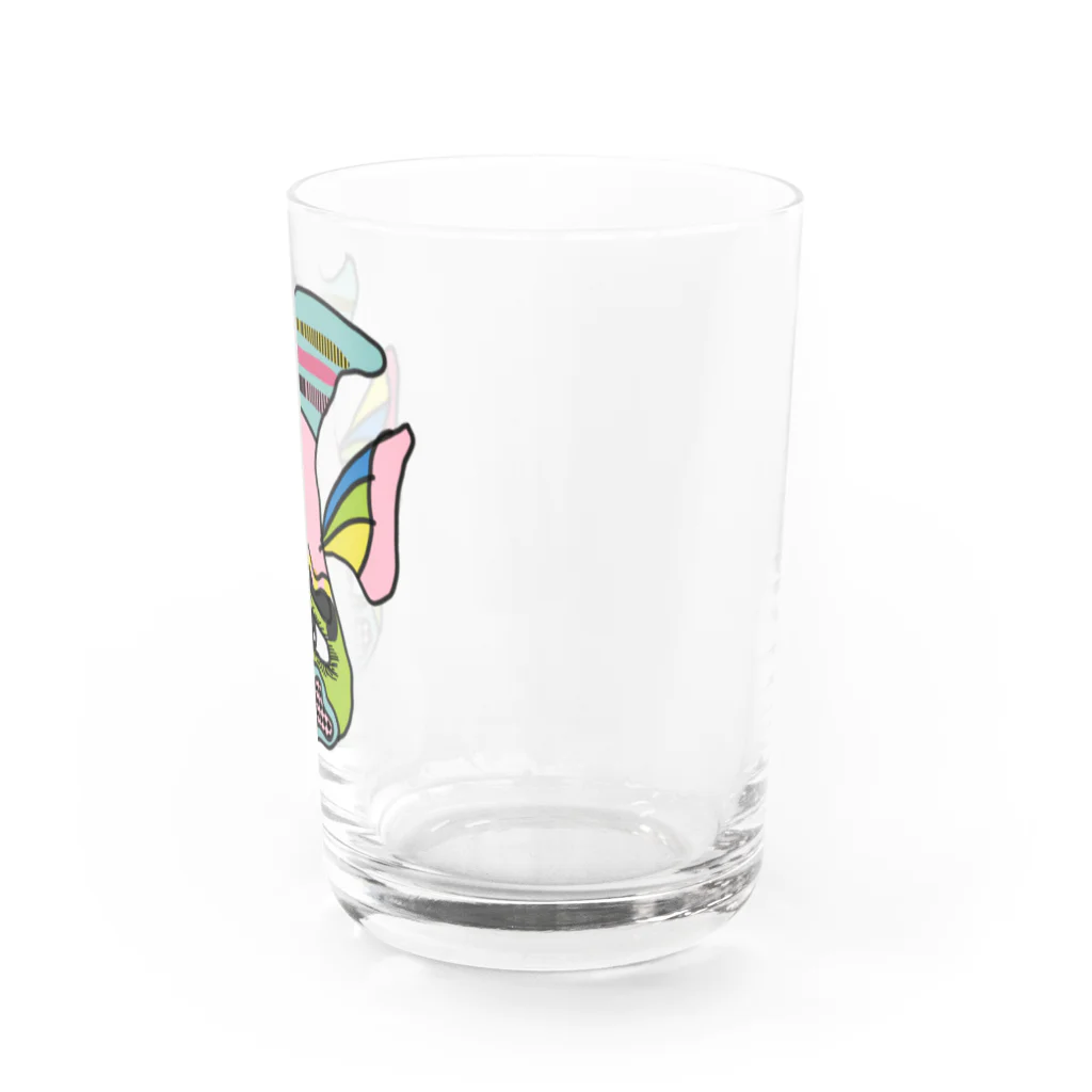 魚好きあつまれ！#かまととちゃん　#かまぼこママのギヤギョ魚 Water Glass :right