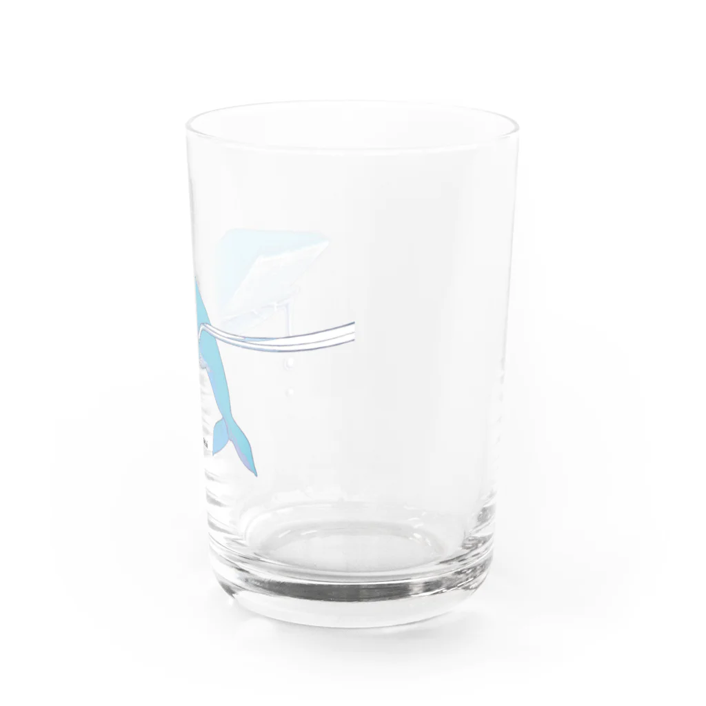 neconos Goodsのすくわれたクジラさん Water Glass :right