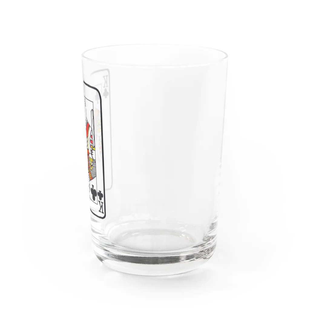 ネコやの猫とトランプ　キング　背景透過 Water Glass :right