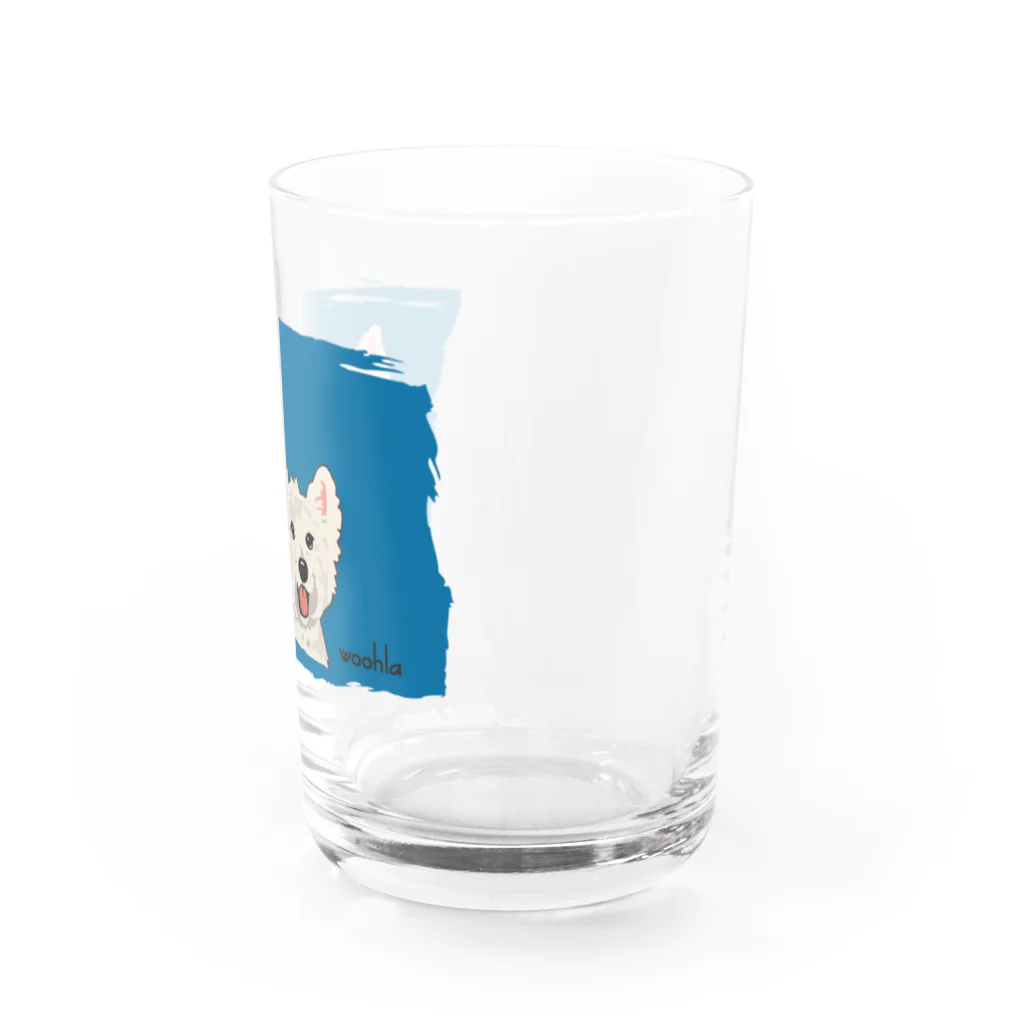 woohlaのウェスティの親子 Water Glass :right