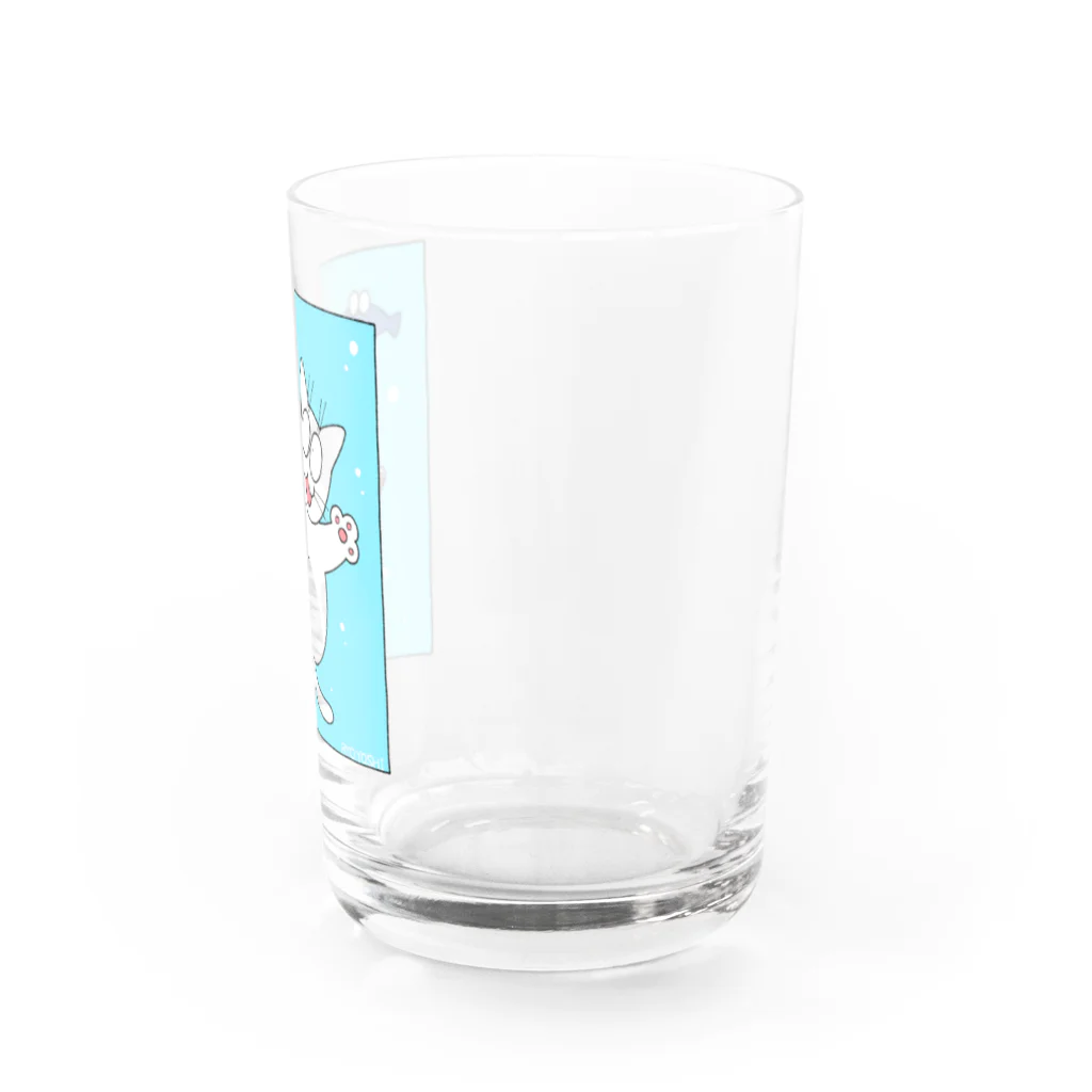 手から金塊のすけすけねこグラス Water Glass :right