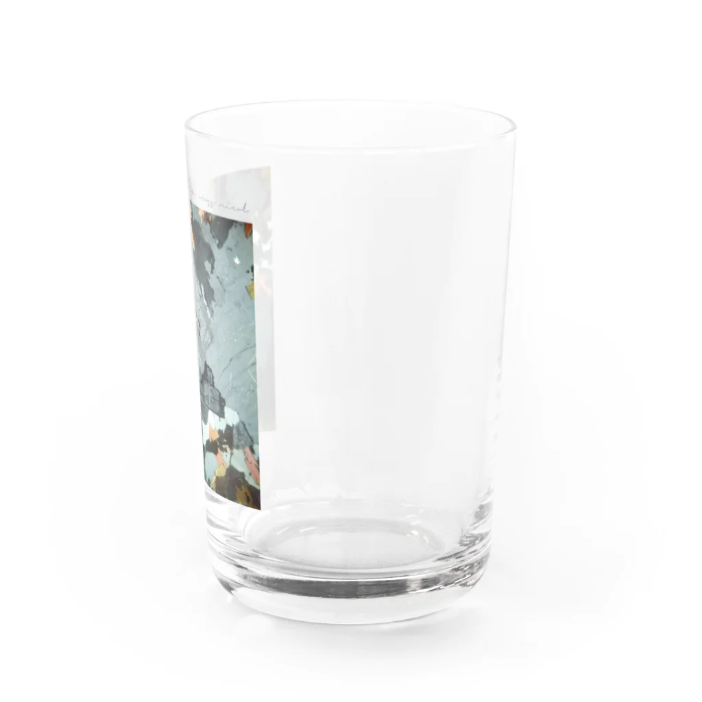 縞々田の薄片 花崗岩 クロス Water Glass :right