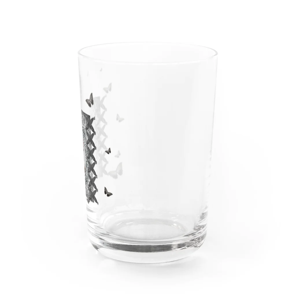 海賊猫 cocoのKeep Calm and Goth On♱マリー・アントワネット『Masquerade』♱黒ロリ ゴスロリ ゴシック 蝶 Water Glass :right