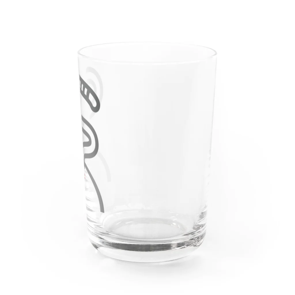 ヨープキャンが気になったの尻猫 かわいい Water Glass :right