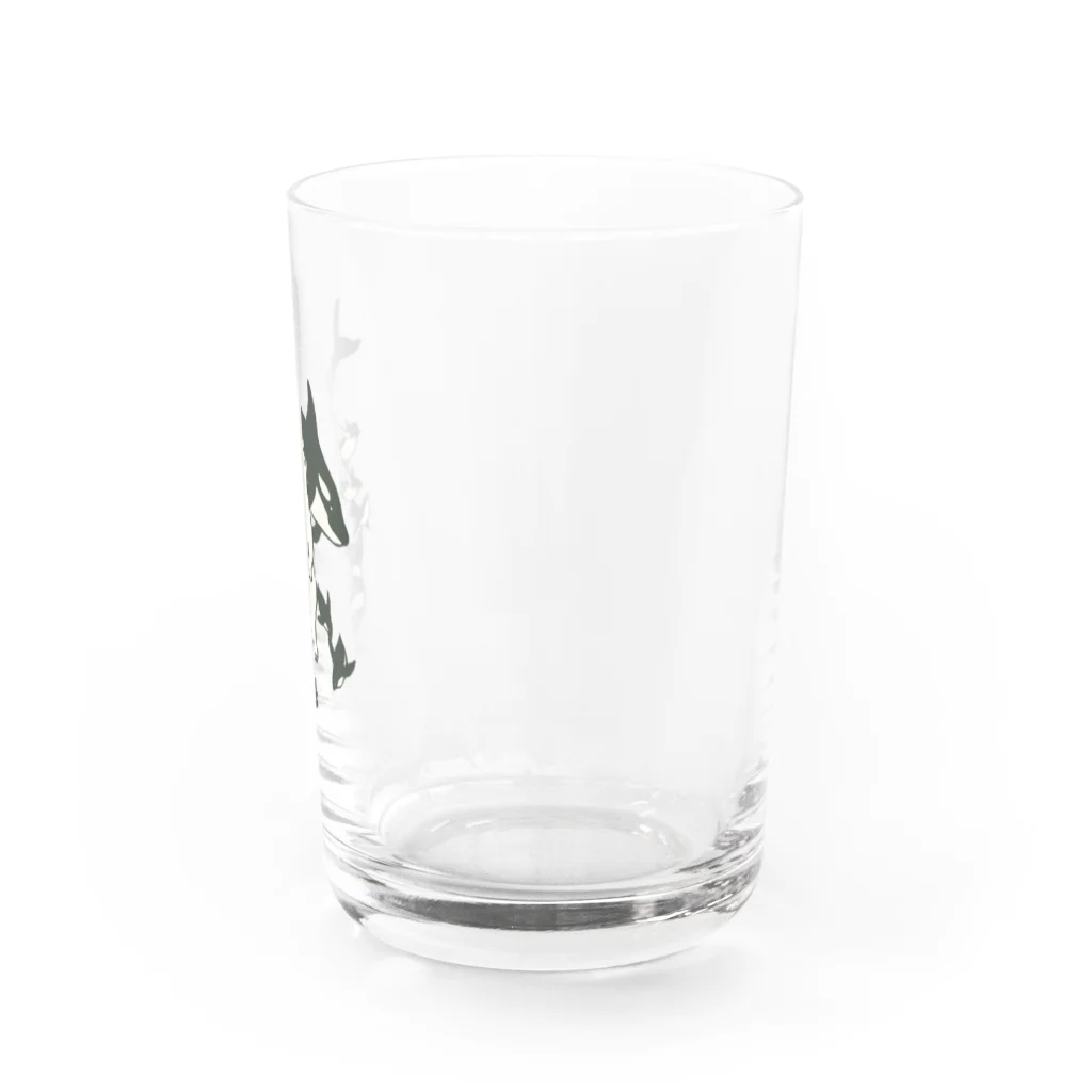 オガタミホの水族館の白と黒たち Water Glass :right