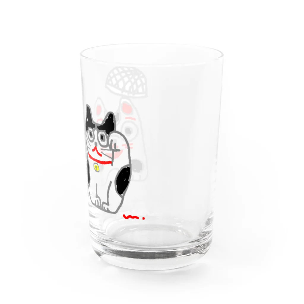 HUMMING BIRD DESIGNの籠犬と招き猫 Water Glass :right