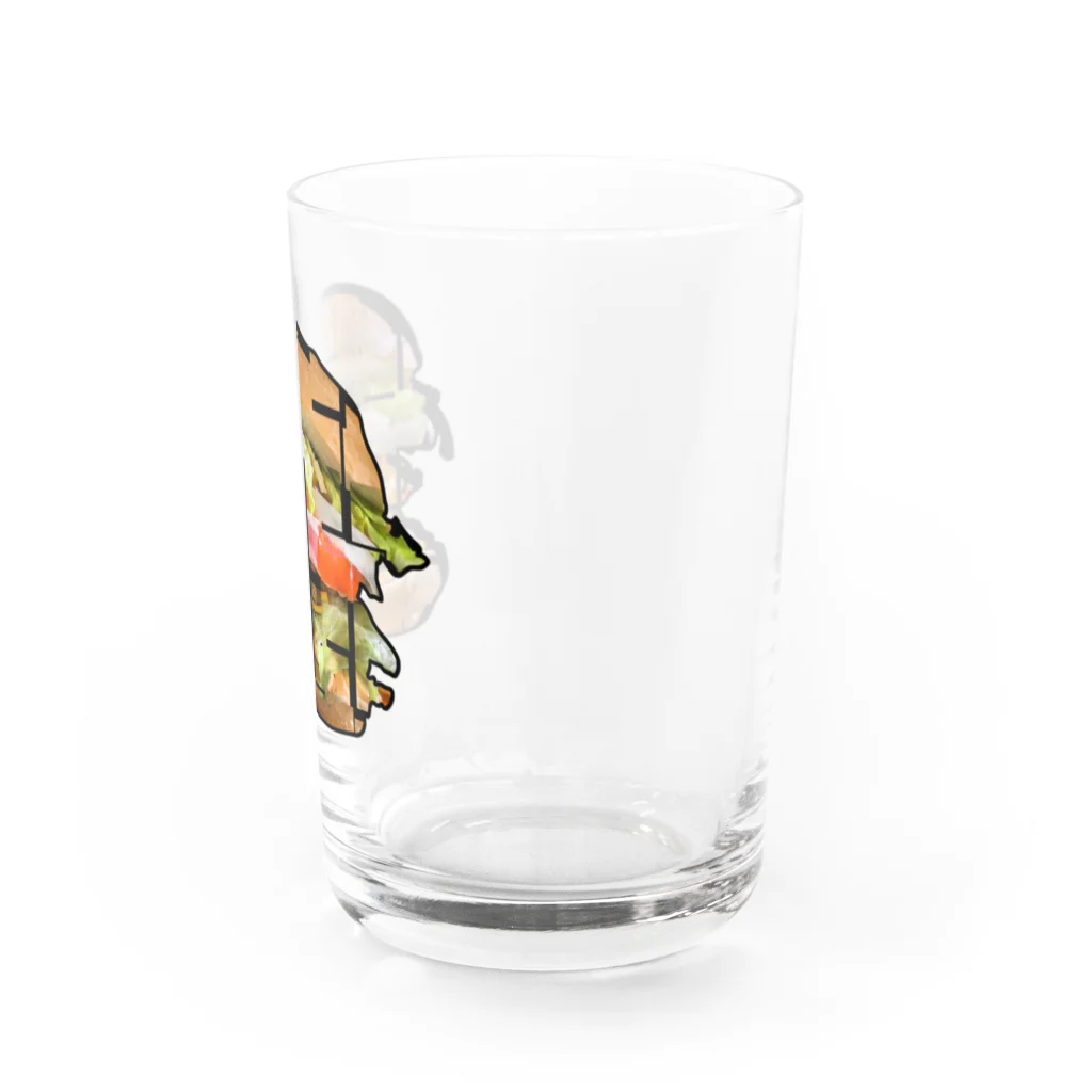 PuRiHaのハンバーガー３ Water Glass :right