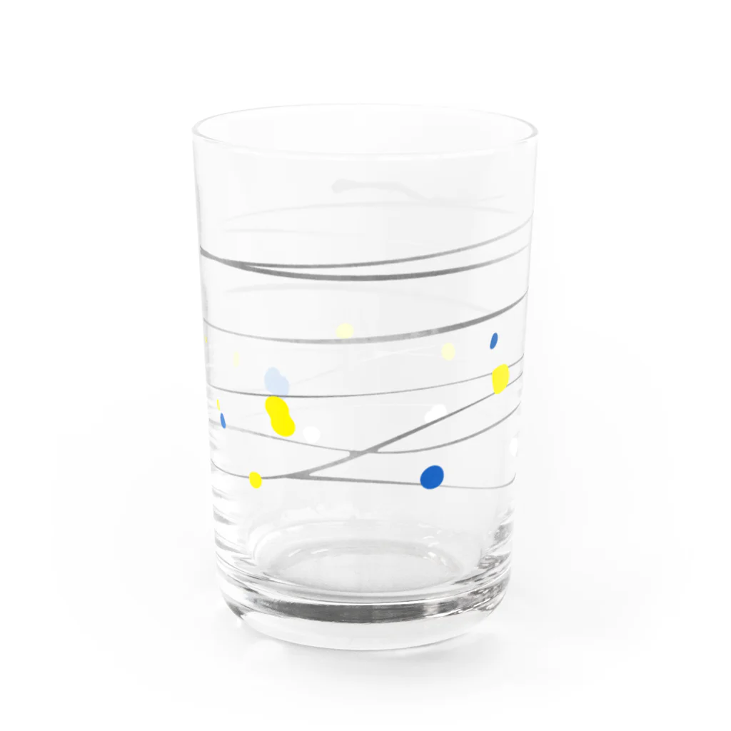スイカ大好きマンのヨーヨー柄2 Water Glass :right