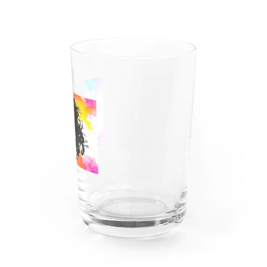 紅空月(kouzuki)designの金魚花_colorful Water Glass :right