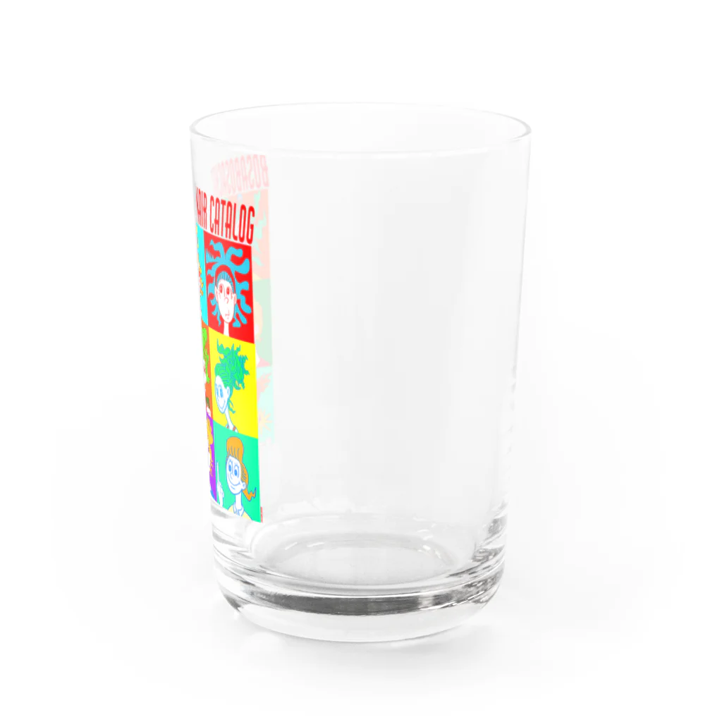 INASBY 髑髏毒郎のボサボサちゃんヘアカタログ Water Glass :right