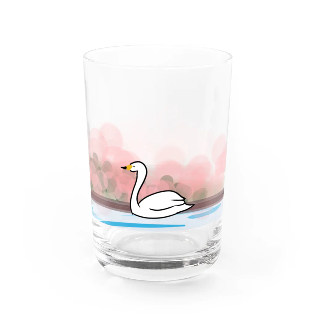 GIRASOREのMITO ~千波湖と白鳥~ Water Glass :right