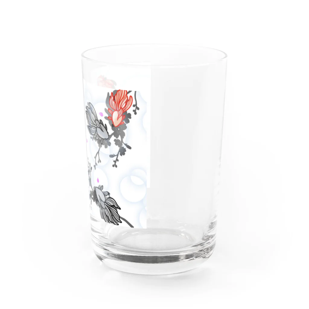 1℃⑥8〜わんど☆ろくまる屋のシャボン金魚と桜 Water Glass :right