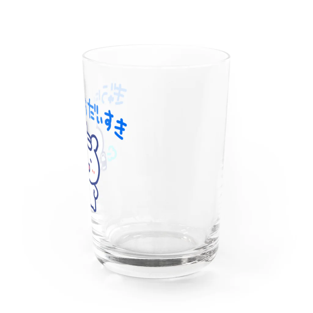 うさぎ湯直売所の牛乳だいすき Water Glass :right