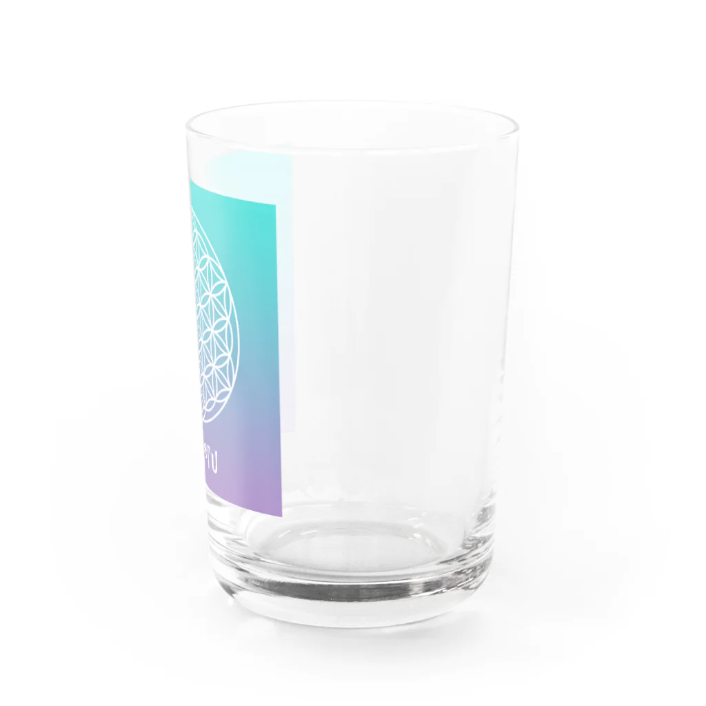 ワンダーシレールのワンダーシレール フラワーオブライフ・グラデーションシリーズ（グリーンパープル） Water Glass :right