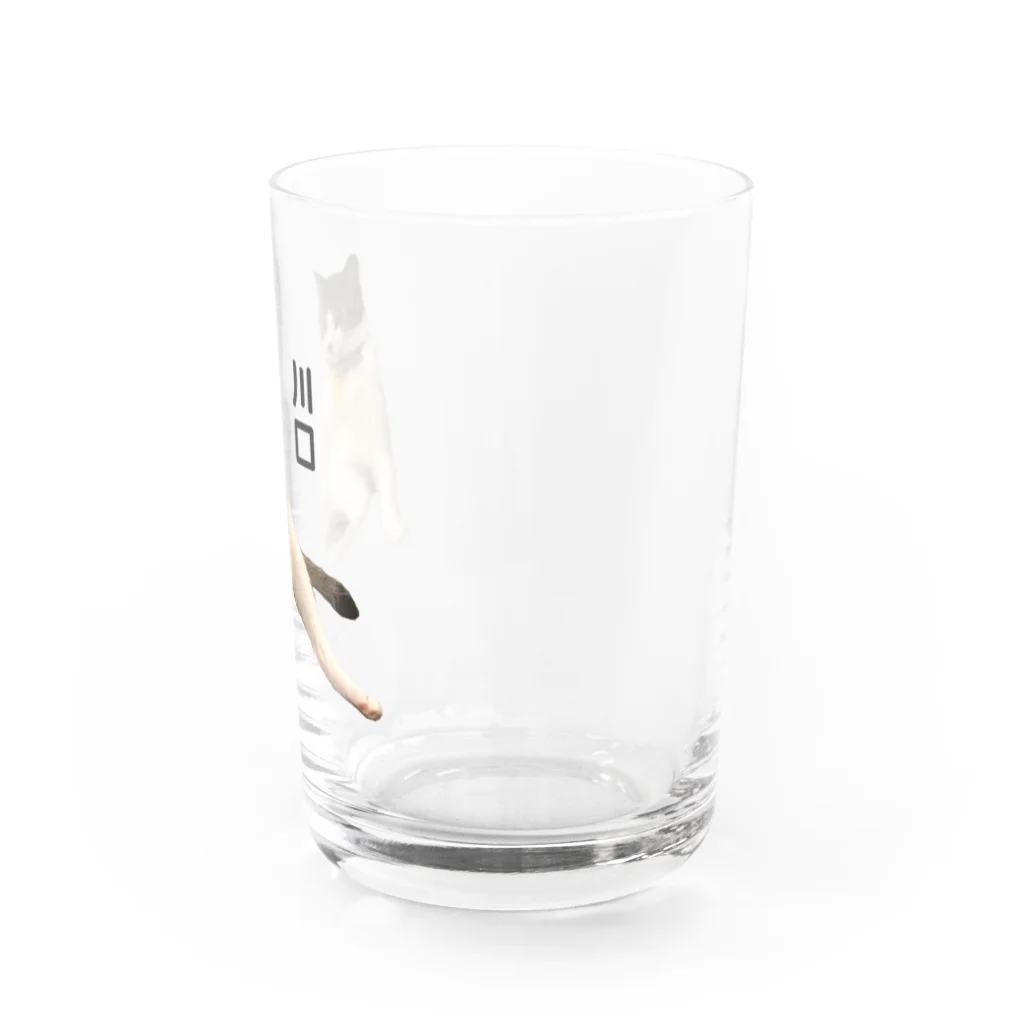 猫カフェ ぶぅたんグッズショップの川口のおっさん Water Glass :right