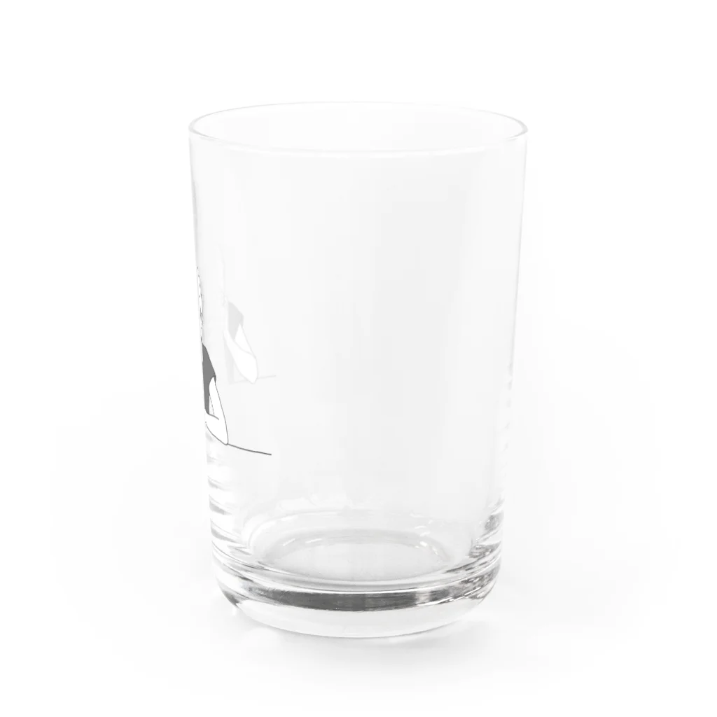 kaho_illustのビールを飲む系女子 Water Glass :right