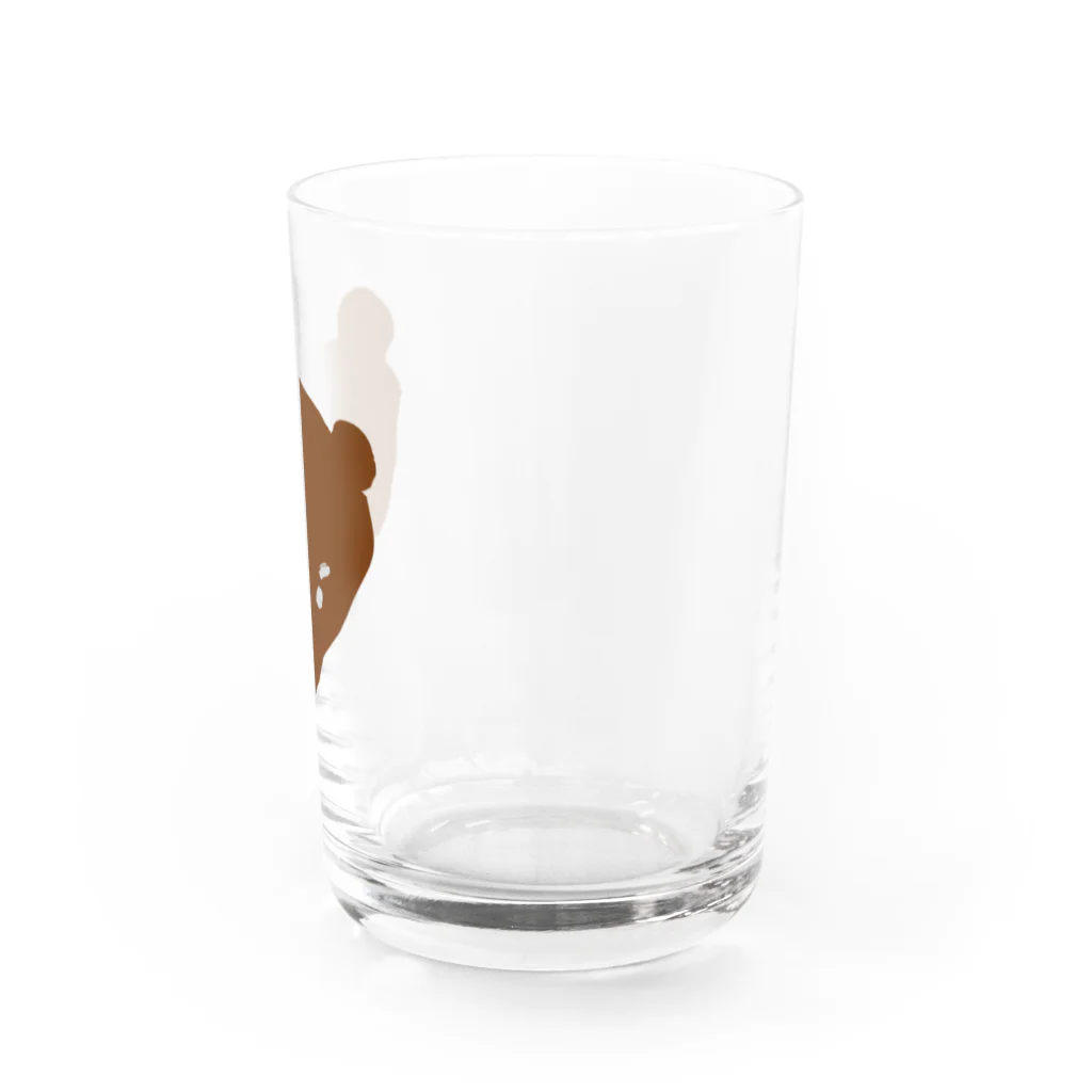 Pamのクマ／グレー Water Glass :right
