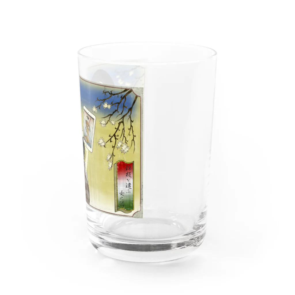 nidan-illustrationの"錦板を遣ふ女の図" #1 Water Glass :right