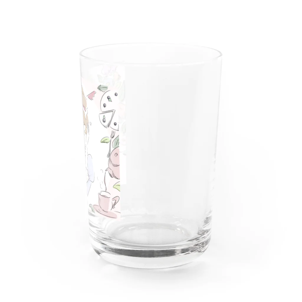 ふぅちゃんイラストのケーキちゃん Water Glass :right