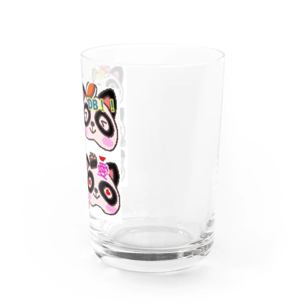 むっつんtwitchSHOPのむっつんアライグマスタンプグラス Water Glass :right