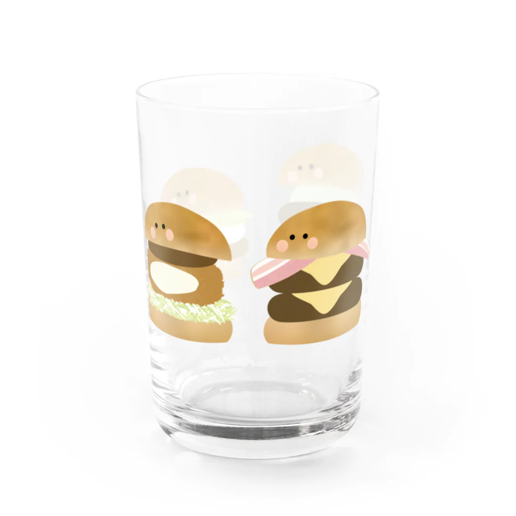 cotton-berry-pancakeのなかよしバーガーちゃん Water Glass :right