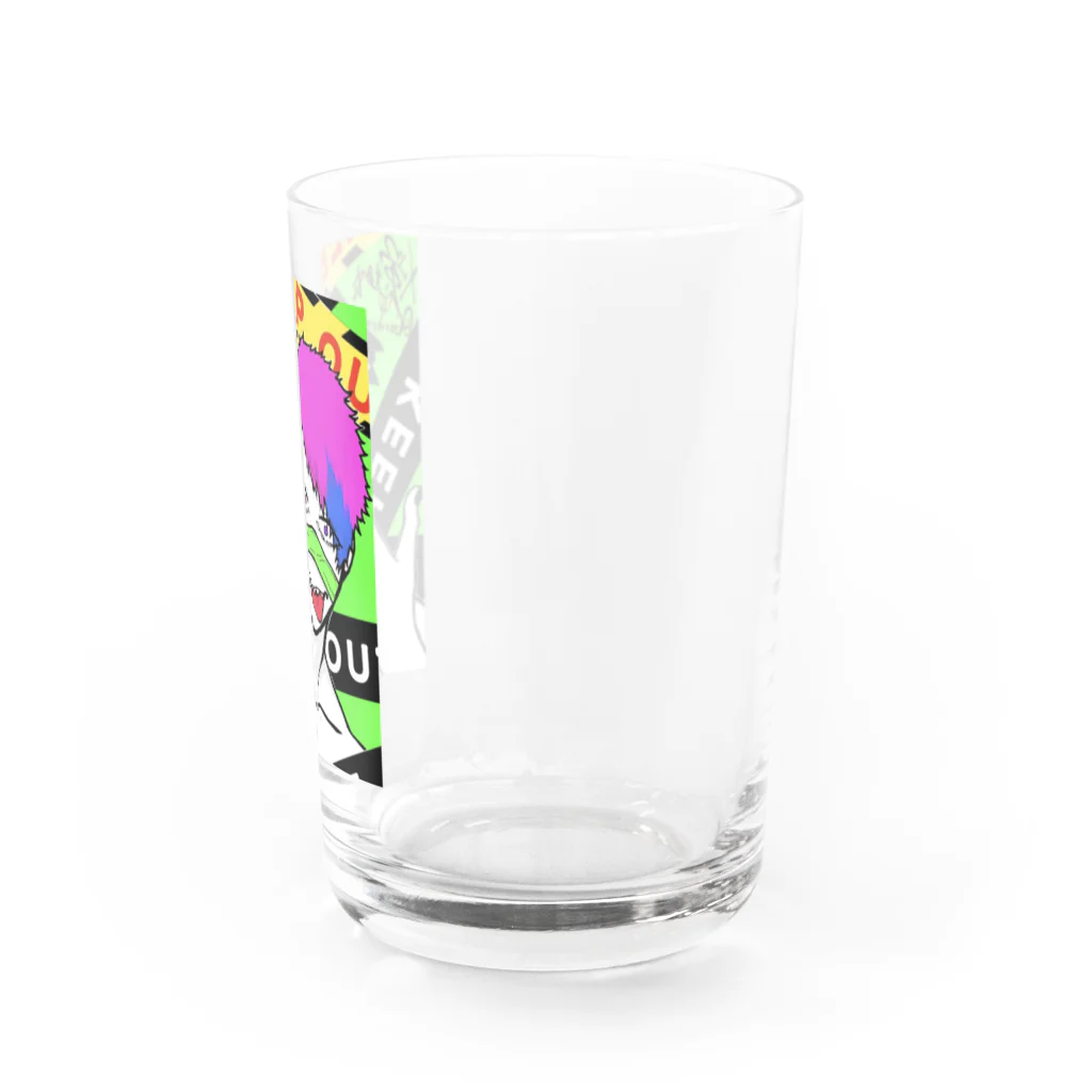X.蛍光色の蛍光色のグラス Water Glass :right