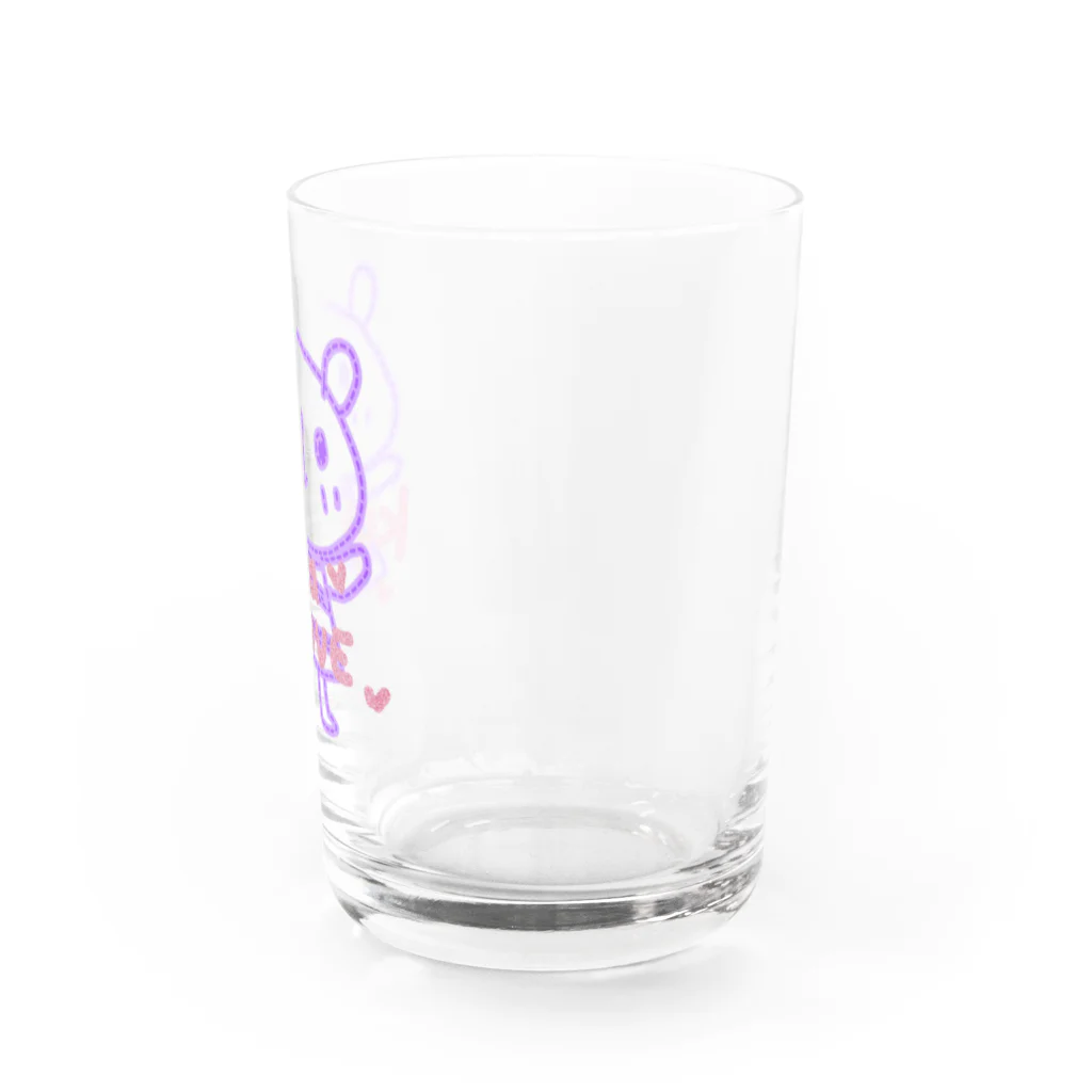 ワックマちゃんのわっくま　くまラブ Water Glass :right