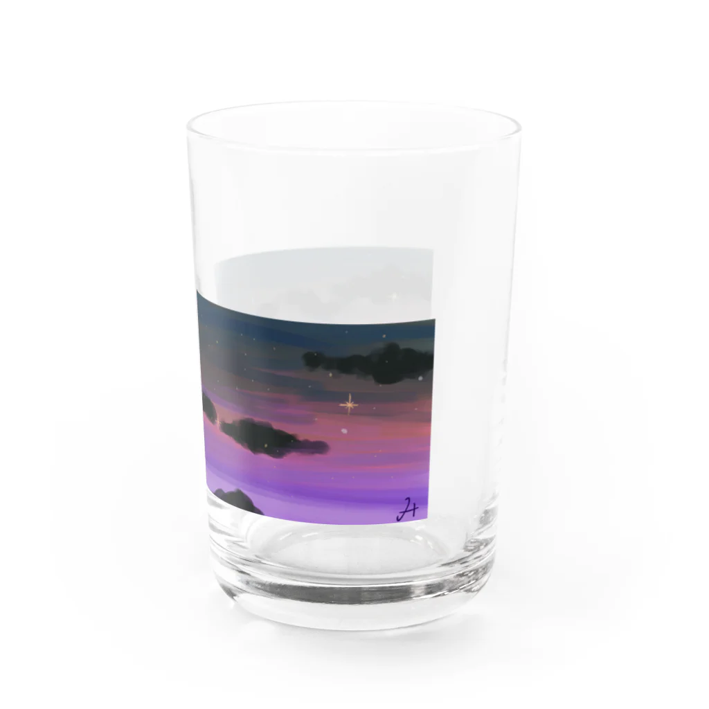 神秘的な世界のユウグレ Water Glass :right