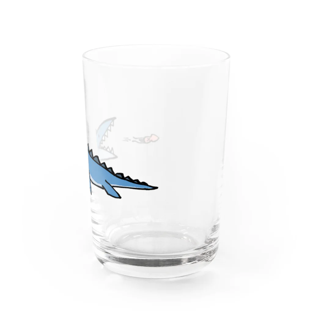 のんざき港のモササウルス Water Glass :right