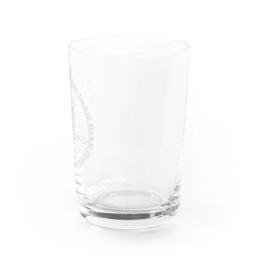 Eim&BeのTime of harmony (ホワイトロゴ✖️エメラルドグリーンハート) Water Glass :right