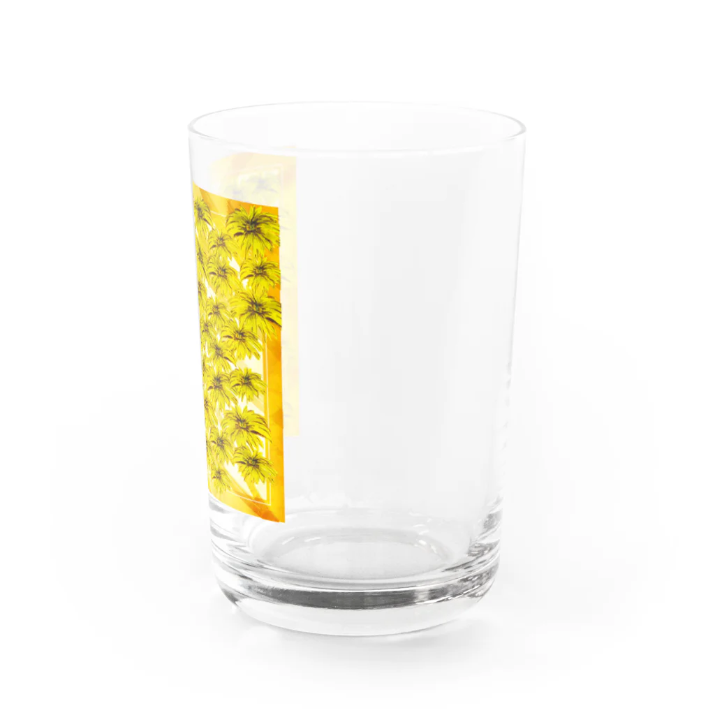 nanatitchのいっぱいいっぱいフラワー(yallow) Water Glass :right