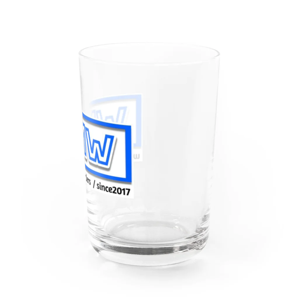 マスクド・ニシオカの新生wMwロゴ Water Glass :right