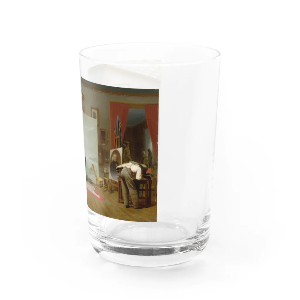 世界の絵画アートグッズのトーマス・ル・クリア 《肖像画のある室内》 グラス右面