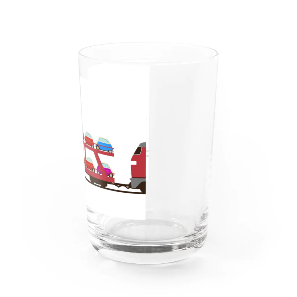 ジョンの乗り物イラストのAuto Zug Water Glass :right
