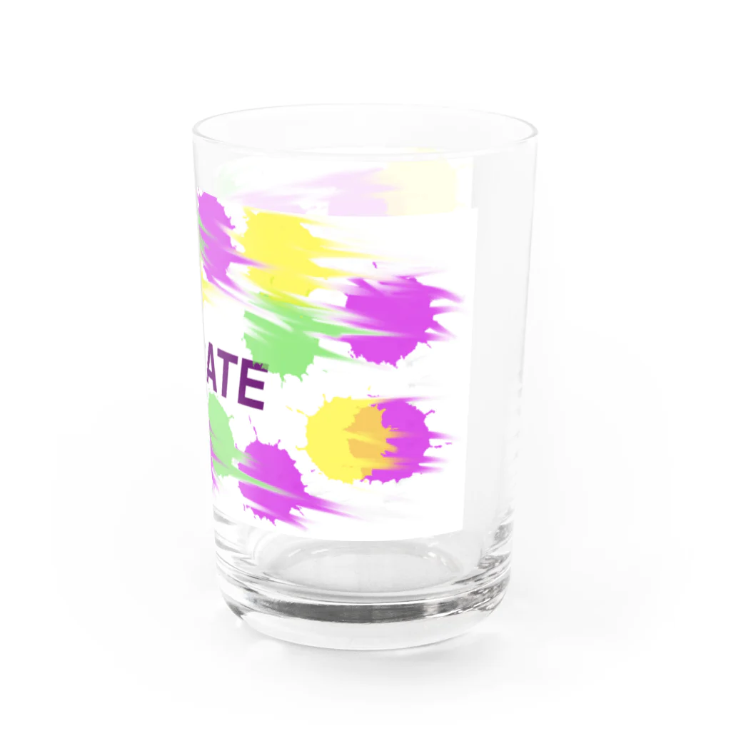 空手好きのチコの空手ドットKARATE Water Glass :right