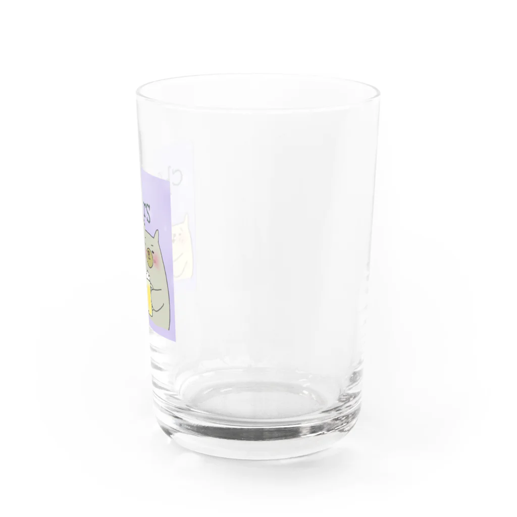 三度の飯よりの猫打ち上げ Water Glass :right