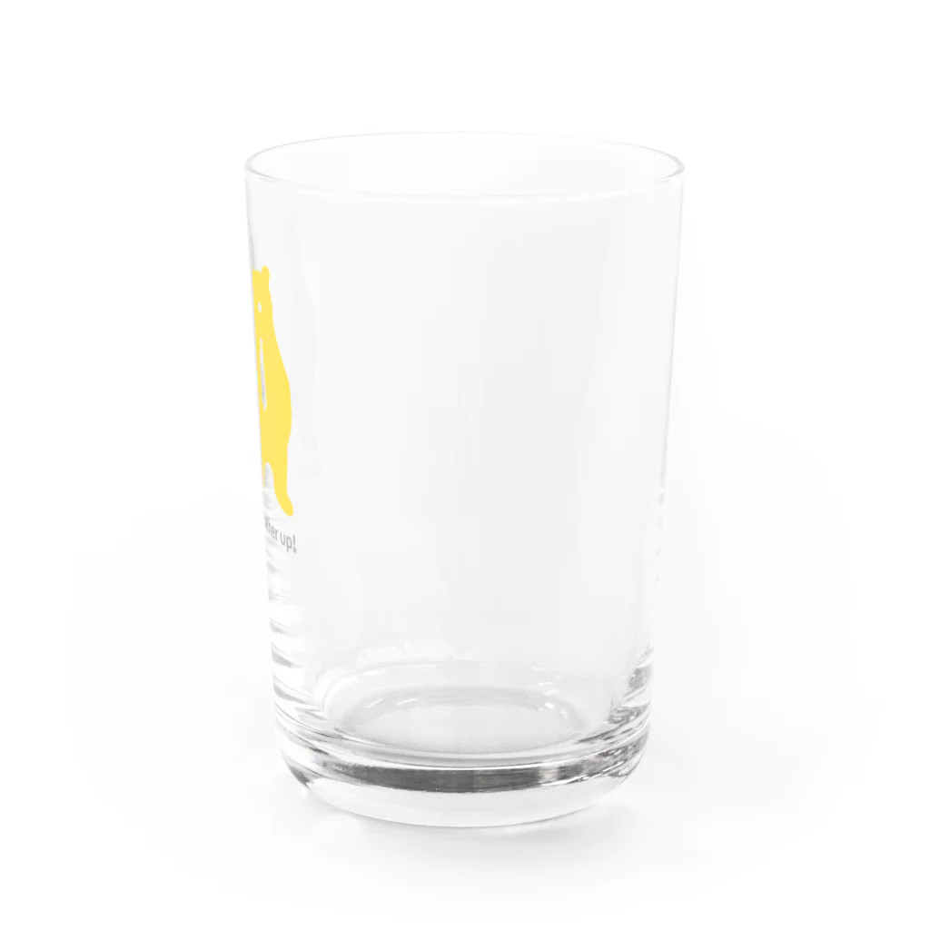 Snuggling！のSnuggling yellow gray Water Glass :right