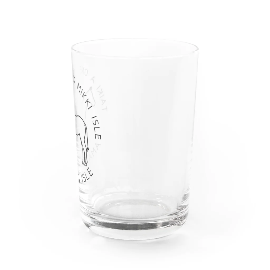 TaikiRacingClubShopのmarulogo【AMZ】kuro Water Glass :right