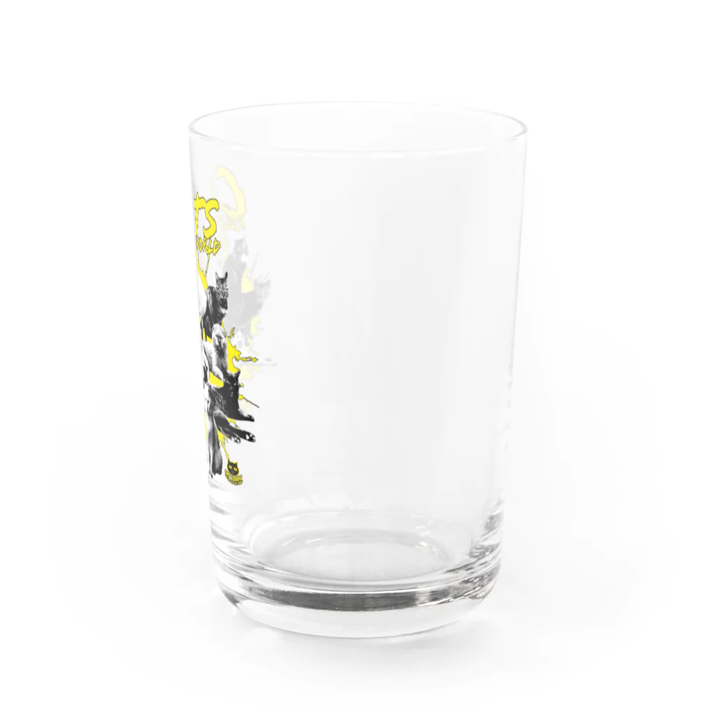 LONESOME TYPE ススの猫が世界を支配する（黄） Water Glass :right