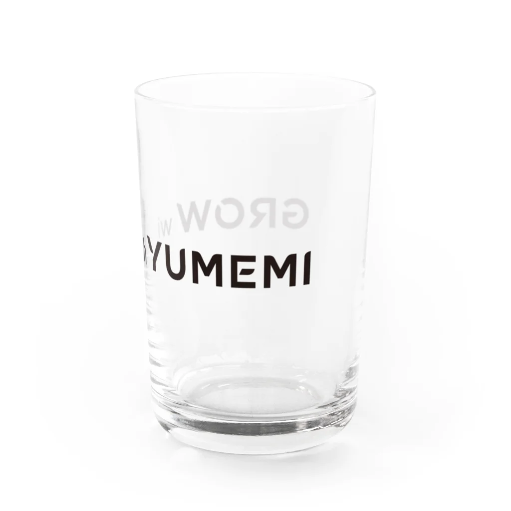 YUMEMIのGROW with YUMEMI（黒ロゴ） グラス右面