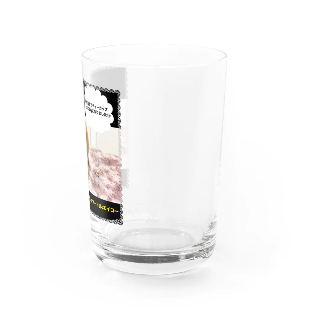 巨大ティーカッププードルの巨大ティーカッププードルのグッズ Water Glass :right