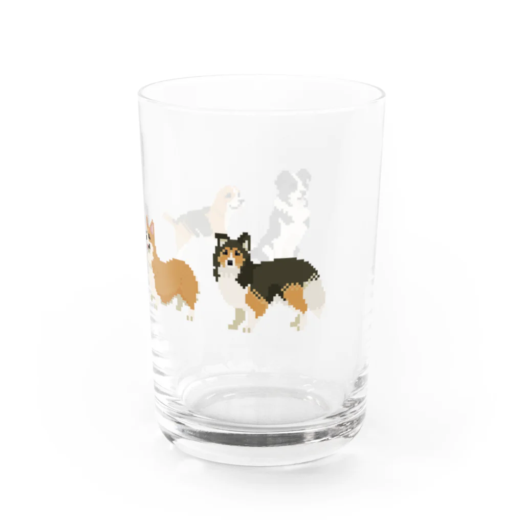 ガラムマサラのドット絵中型犬 Water Glass :right