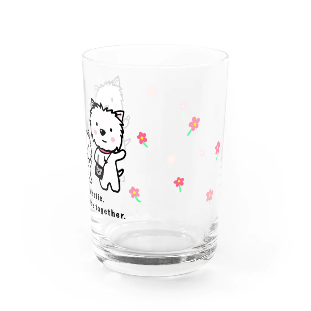 Kizplanning 「Sylph&Devil's」のしろいぬルッチー【3wes】ピンク Water Glass :right