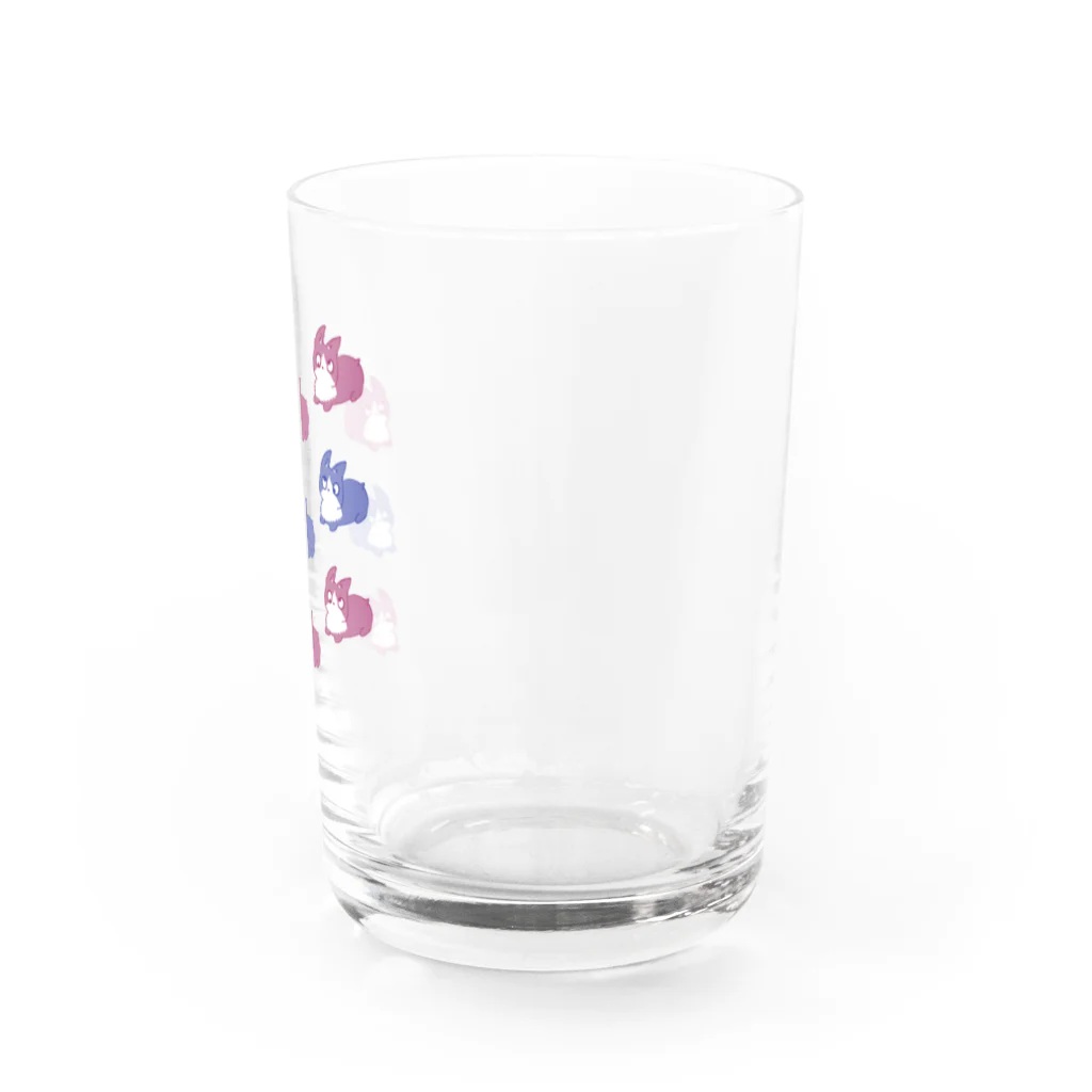 もぐもぐパルプの斜視の犬（ビビッド） Water Glass :right