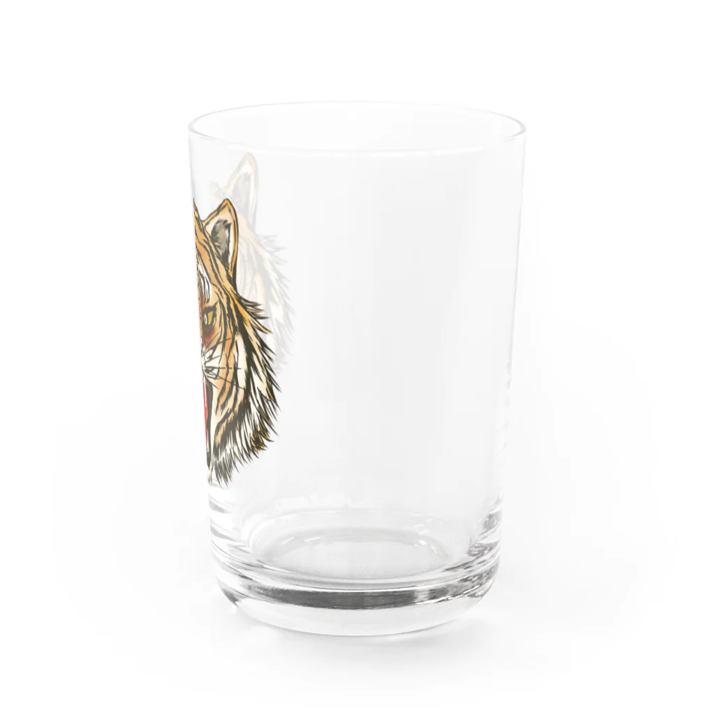 chicodeza by suzuriの虎の顔 Water Glass :right