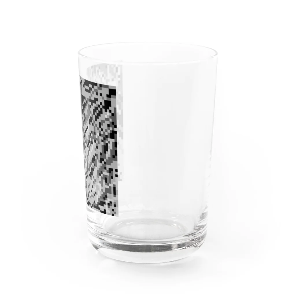 dinosaur07のドット迷彩グレー Water Glass :right