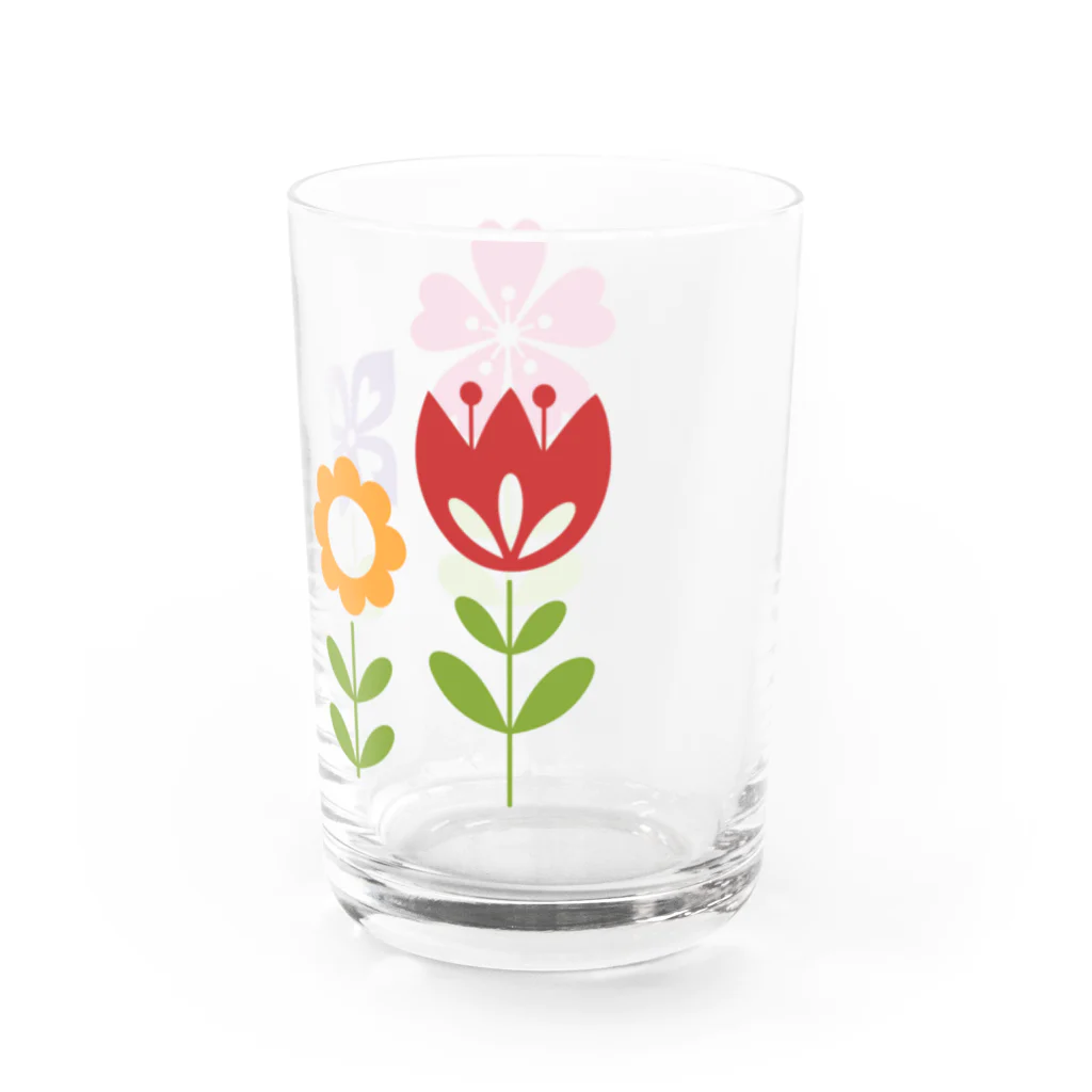 VIETSTAR★１０８のレトログラス　4種の花 グラス右面