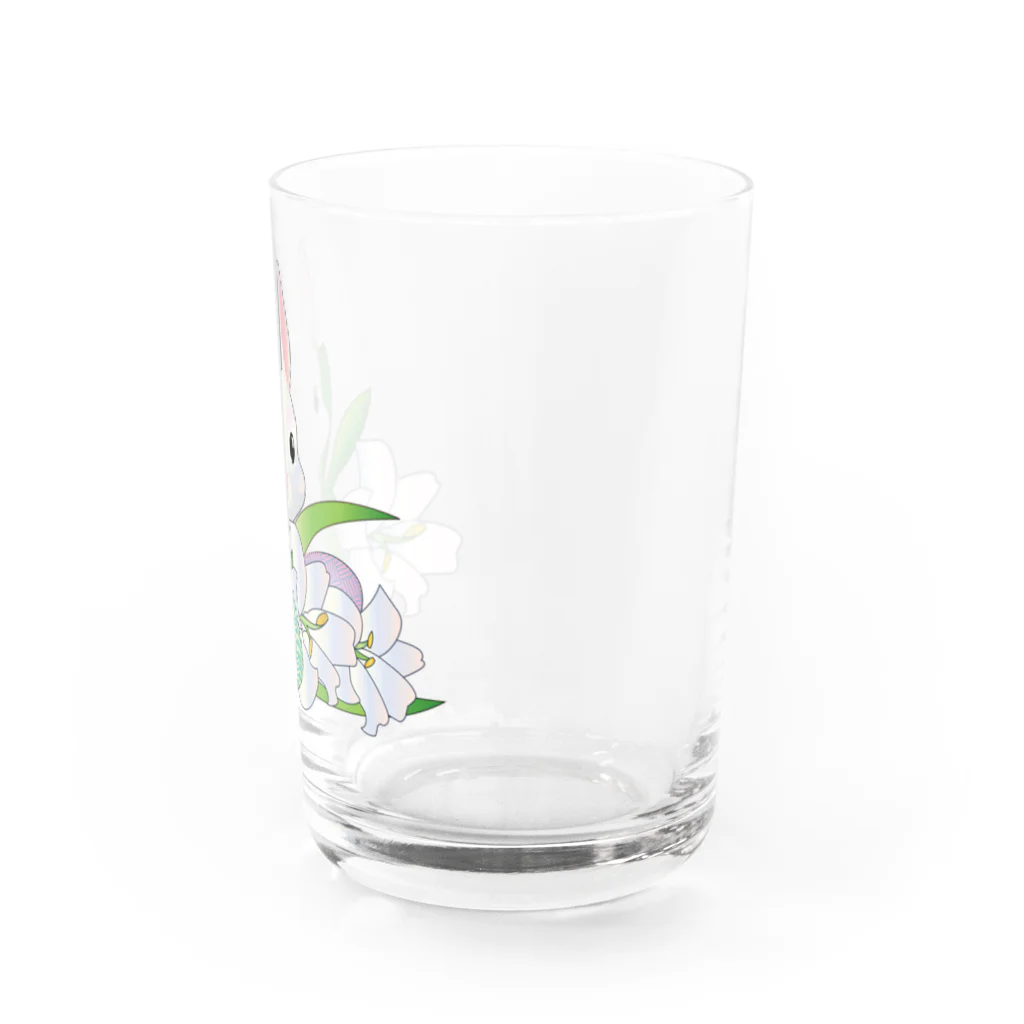 VIETSTAR★１０８のレトログラス　うさぎと花 Water Glass :right