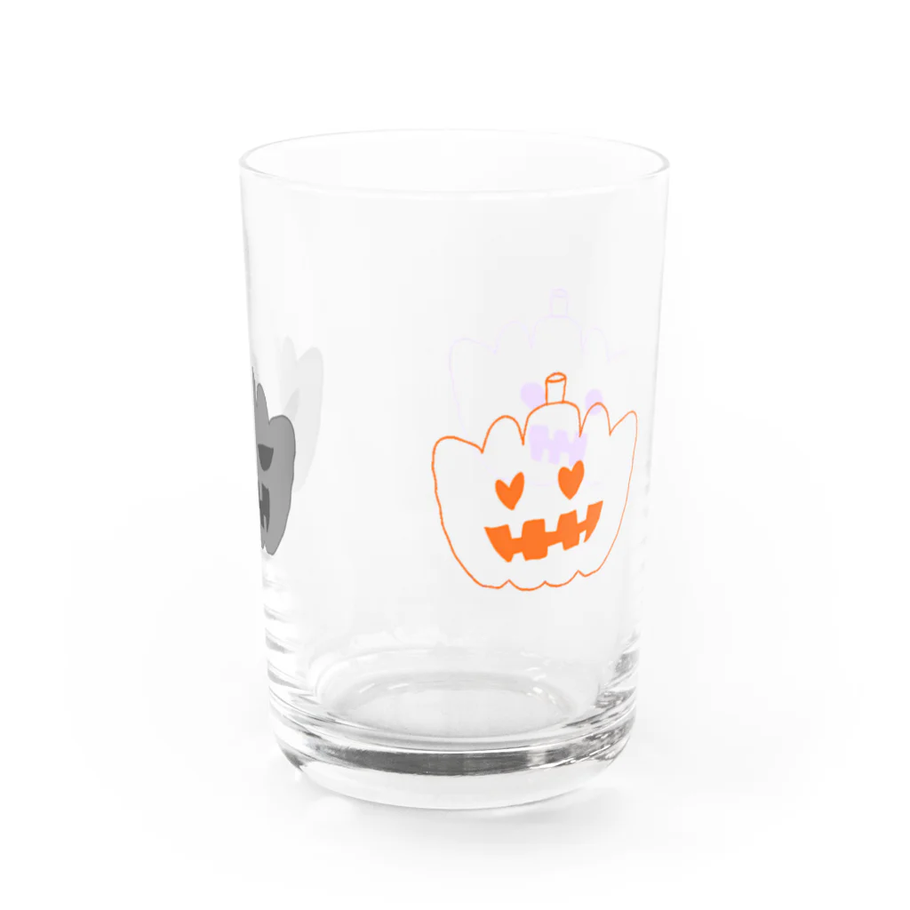 Ama_chanの愉快なカボチャ三兄弟 Water Glass :right