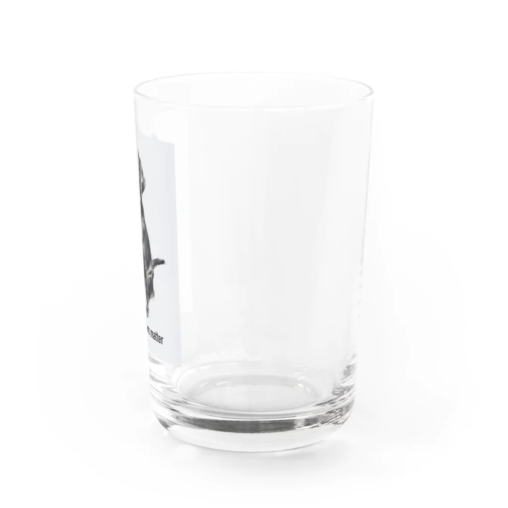 Black Labradors MatterのBlack Labradors Matter Water Glass :right